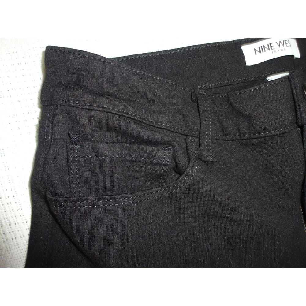 Nine West Black Cigarette Mid Rise Skinny Pants Size 6 | Soft Stretch - Picture 7 of 8